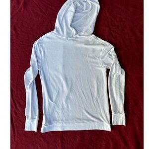 White Long Sleeve Hoodie Top